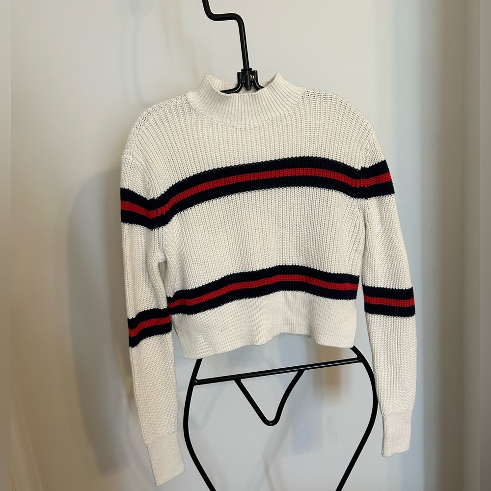 Cropped cotton sweater, Size S